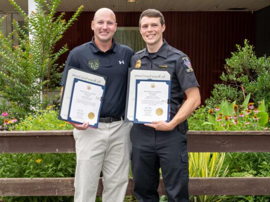 photo of MCPD Scott Koogle and Maryland State Trooper Brian DeHaven